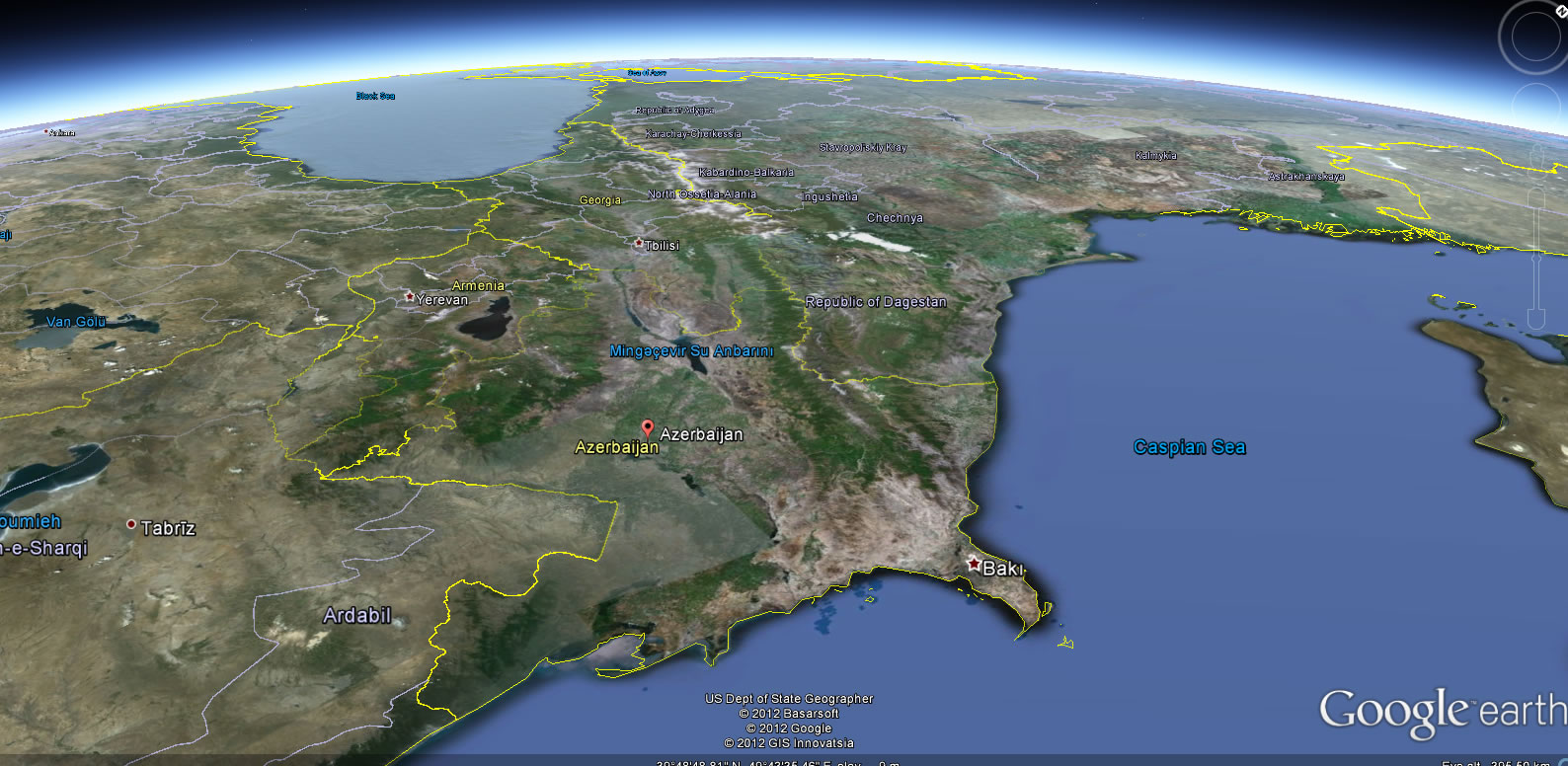 azerbaidjan terre carte